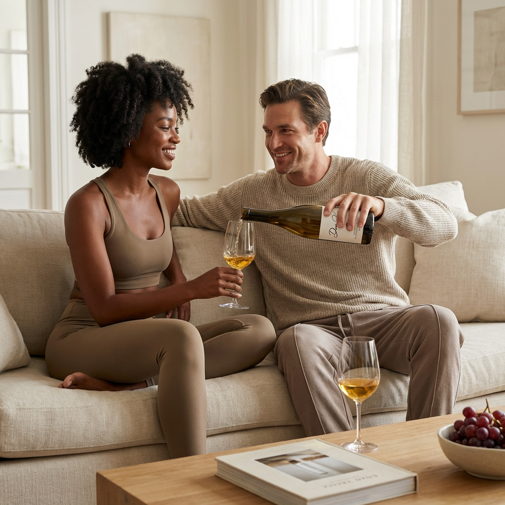 Dom Vici Chardonnay lifestyle — California white wine for dinner pairings